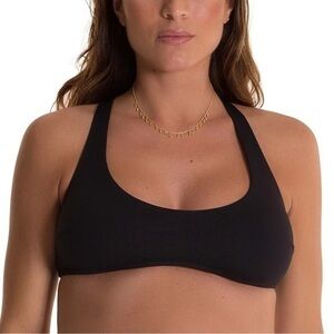 Pez D’Or Olivia Sporty Black Maternity Bikini Swimsuit Top Size XL New